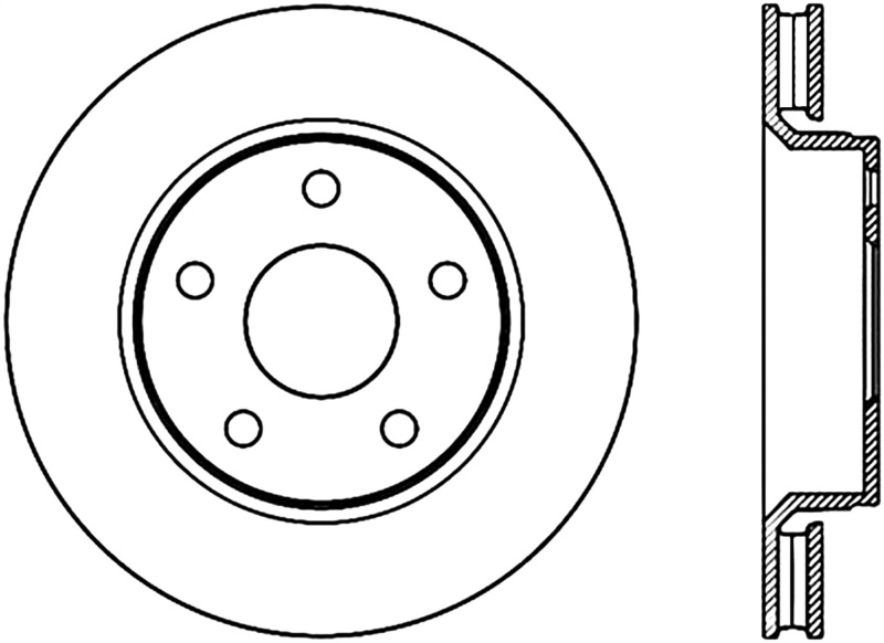 Jeep Wrangler JK Brake Rotor (1) - Front Right - Stoptech - Slotted/Cryo Treated - Black - 2018 Jeep Wrangler JK Brake Rotor (1) - Front Right - Stoptech - Slotted/Cryo Treated - Black - 2018