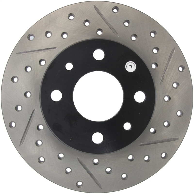 Alfa Romeo 146 Brake Rotors (2) - Front and Rear Left - Stoptech - Slotted & Drilled Sport - Black - `96-`00