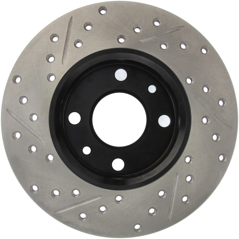 Alfa Romeo 146 Brake Rotors (2) - Front and Rear Left - Stoptech - Slotted & Drilled Sport - Black - `96-`00