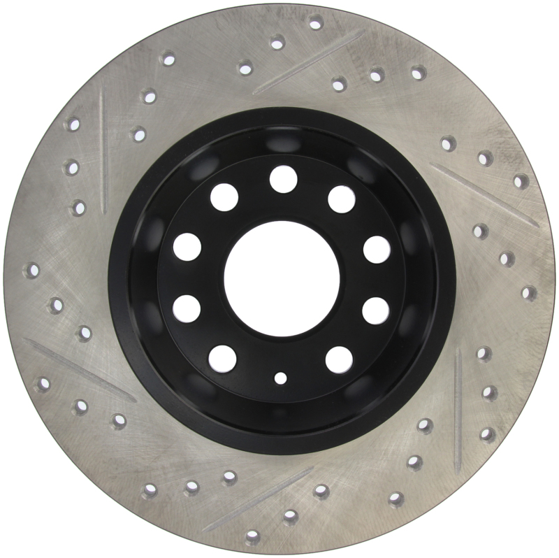 Audi A3 Quattro Brake Rotors (1) - Rear Left - Stoptech - Drilled/Slotted Sport - Black - `06-`07