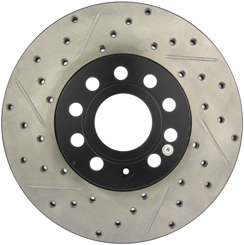 Volkswagen Bora Brake Rotors (1) - Front and Rear - Stoptech - Drilled & Slotted - Black - `05-`10