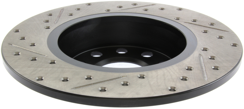 Volkswagen Caddy Brake Rotors (2) - Rear Left - Stoptech - Slotted & Drilled Sport - Black - `16-`19