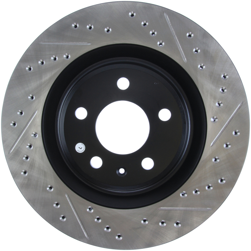 Audi A5 Quattro Brake Rotors (1) - Rear Left - Stoptech - Slotted & Drilled - Black - `18-`19