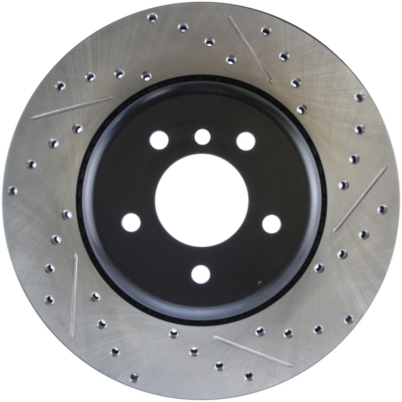 BMW 535i Brake Rotor (1) - Rear Left - Stoptech - Sport Drilled/Slotted - Black - `08-`10 BMW 535i Brake Rotor (1) - Rear Left - Stoptech - Sport Drilled/Slotted - Black - `08-`10