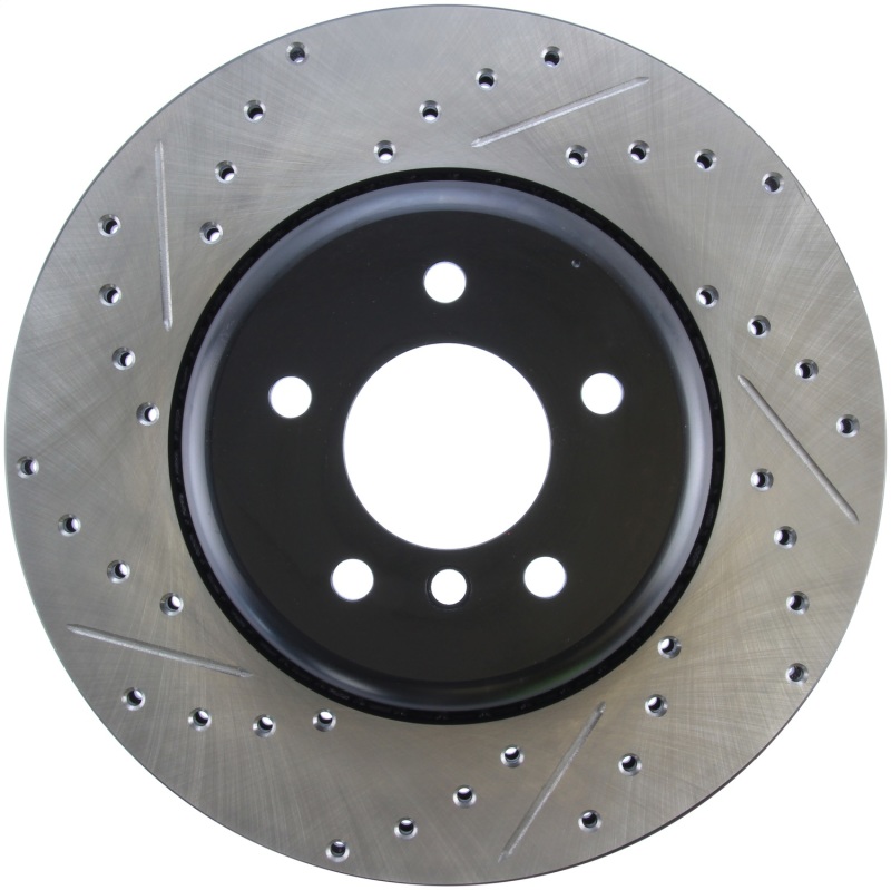 BMW 6 Series Brake Rotor (1) - Rear Right - Stoptech - Slotted & Drilled Sport - Black - `04-`05