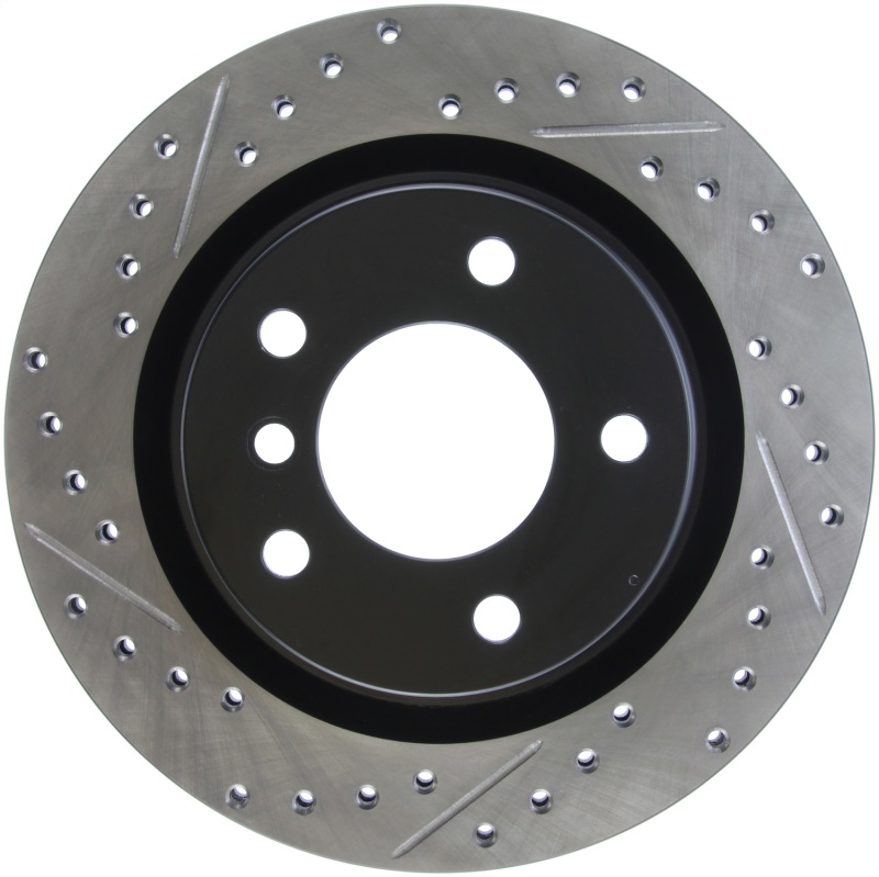 BMW 3 Series Brake Rotor (1) - Right Rear - Stoptech - Slotted & Drilled Rotor - Black - 2006 BMW 3 Series Brake Rotor (1) - Right Rear - Stoptech - Slotted & Drilled Rotor - Black - 2006