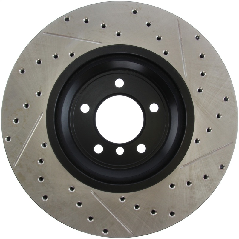BMW 3 Series Brake Rotor (1) - Front Right - Stoptech - Slotted & Drilled - `09-`11