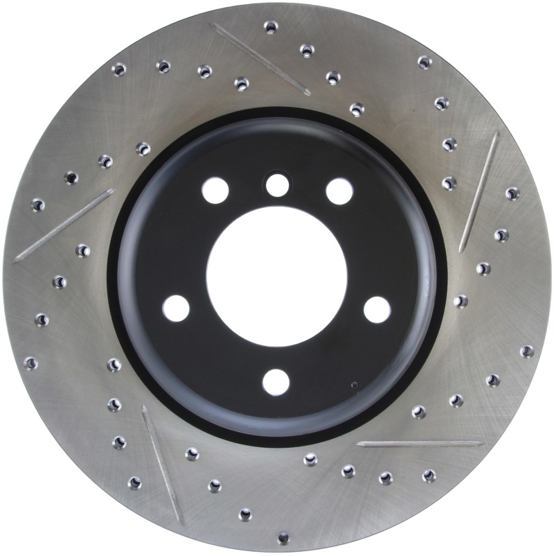 BMW 3 Series Brake Rotor (1) - Front Left - Stoptech - Slotted & Drilled - Black - 2013 BMW 3 Series Brake Rotor (1) - Front Left - Stoptech - Slotted & Drilled - Black - 2013