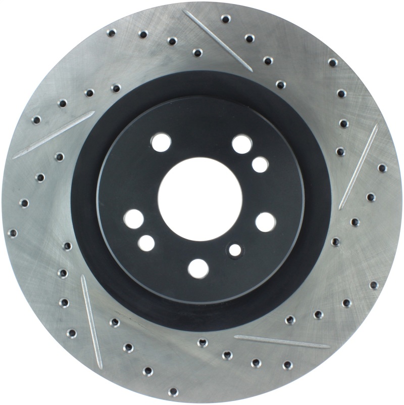 Mercedes-Benz R350 Brake Rotors (1) - Front Left - Stoptech - Drilled & Slotted - Black - `06-`12