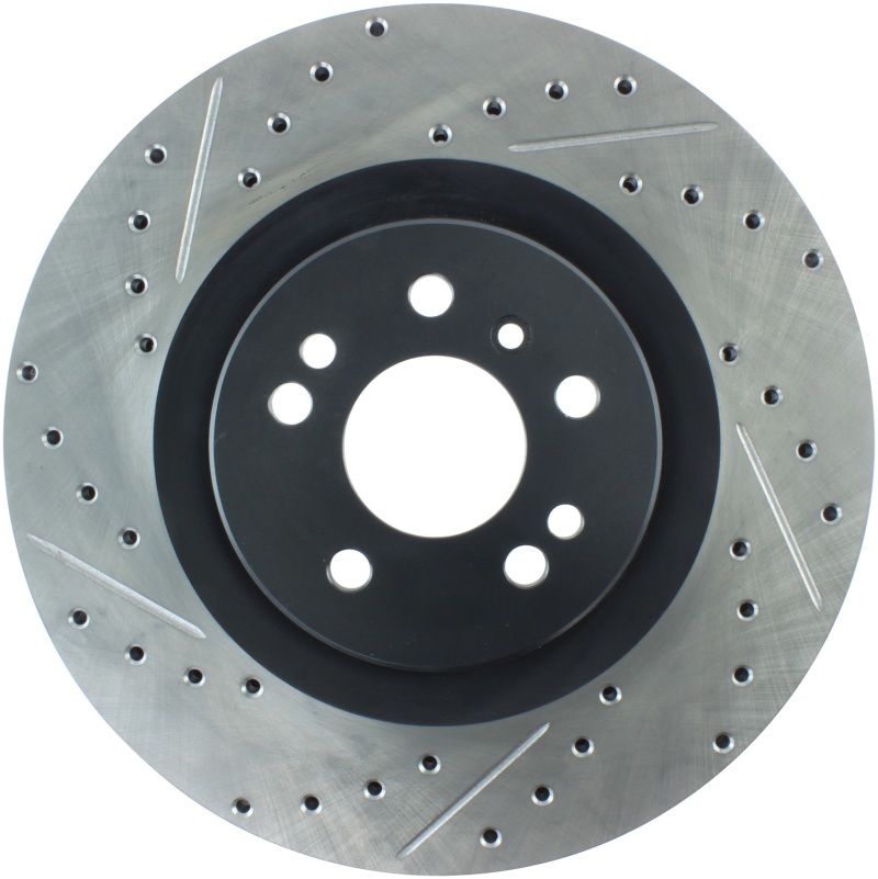 Mercedes-Benz R320 Brake Rotors (2) - Stoptech - Slotted & Drilled Sport - Black - `07-`09