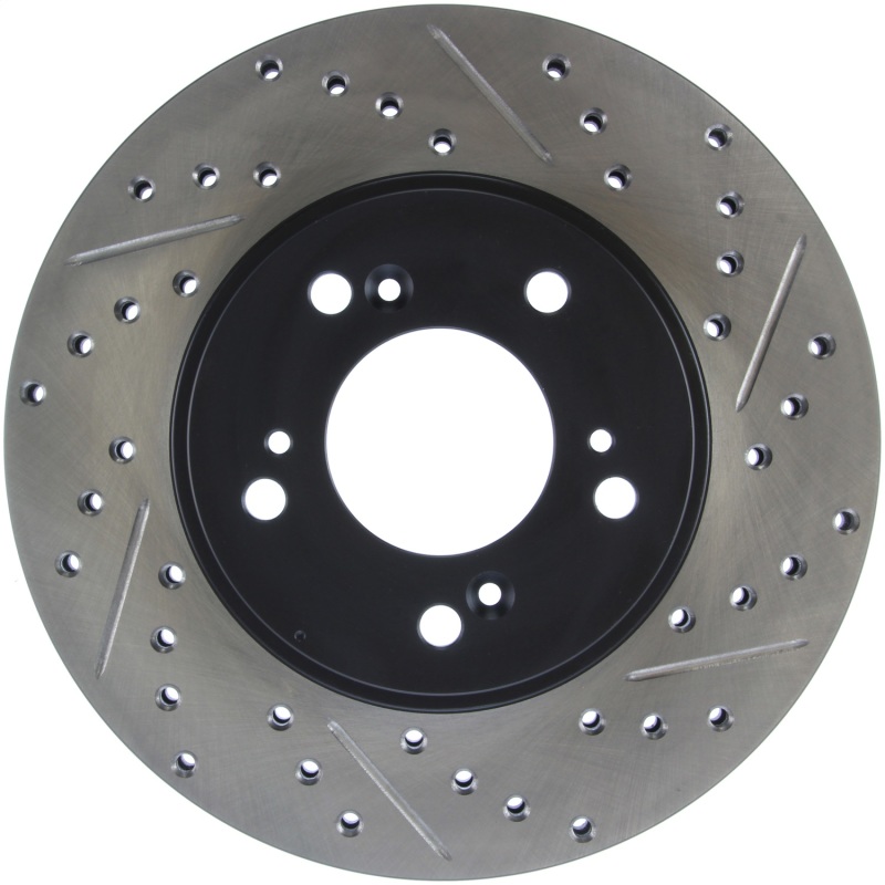 Acura Integra Brake Rotor (1) - Front Left - Stoptech - Slotted/Drilled - `97-`01 Acura Integra Brake Rotor (1) - Front Left - Stoptech - Slotted/Drilled - `97-`01