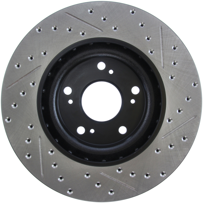 Honda CR-V Brake Rotor (1) - Front Right - Stoptech - Slotted & Drilled - `05-`06