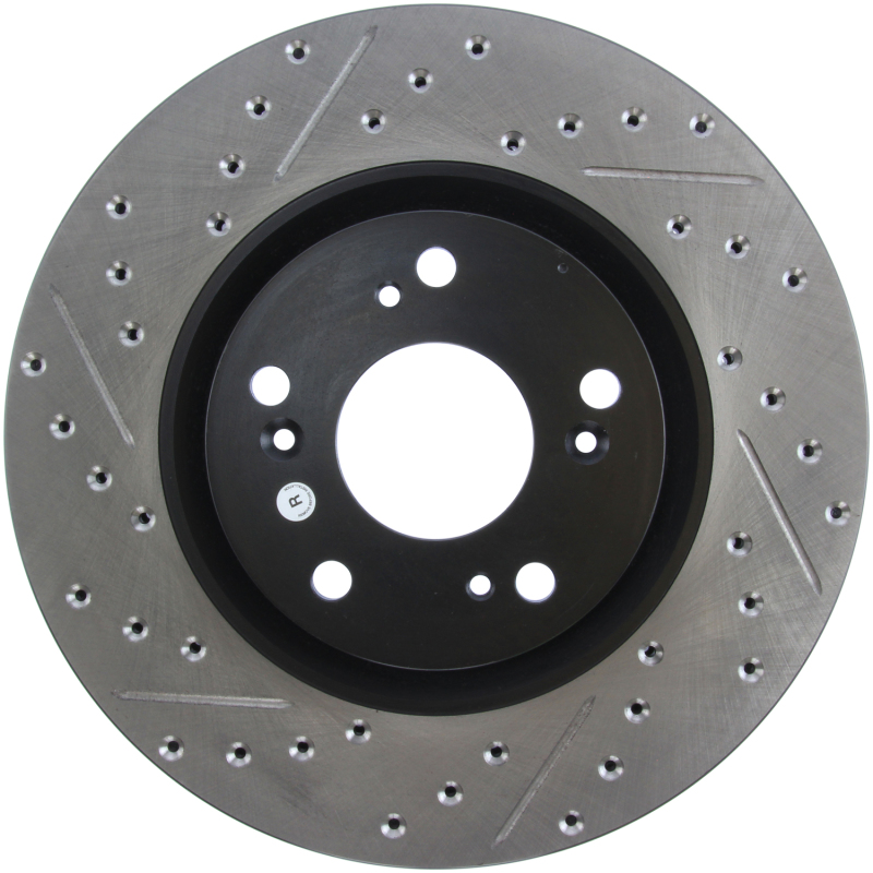 Honda CR-V Brake Rotor (1) - Front Right - Stoptech - Slotted & Drilled - `05-`06