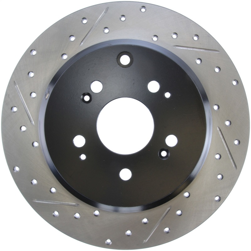 Honda Odyssey Brake Rotors (2) - Rear Right - Stoptech - Slotted & Drilled - Black - `11-`17 Honda Odyssey Brake Rotors (2) - Rear Right - Stoptech - Slotted & Drilled - Black - `11-`17
