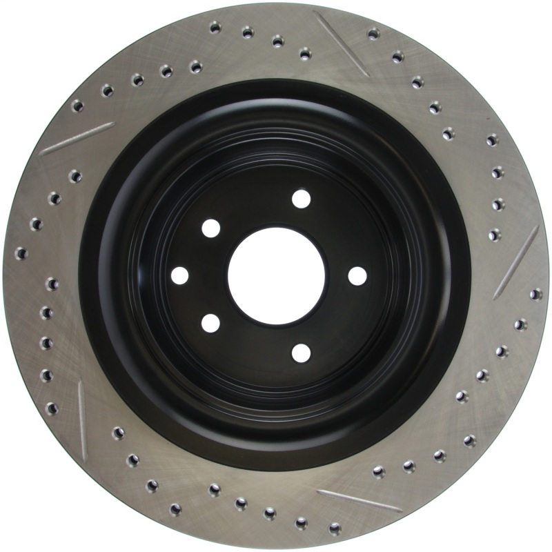 Infiniti G37 Brake Rotor (1) - Rear Right - Stoptech - Slotted & Drilled - `08-`13