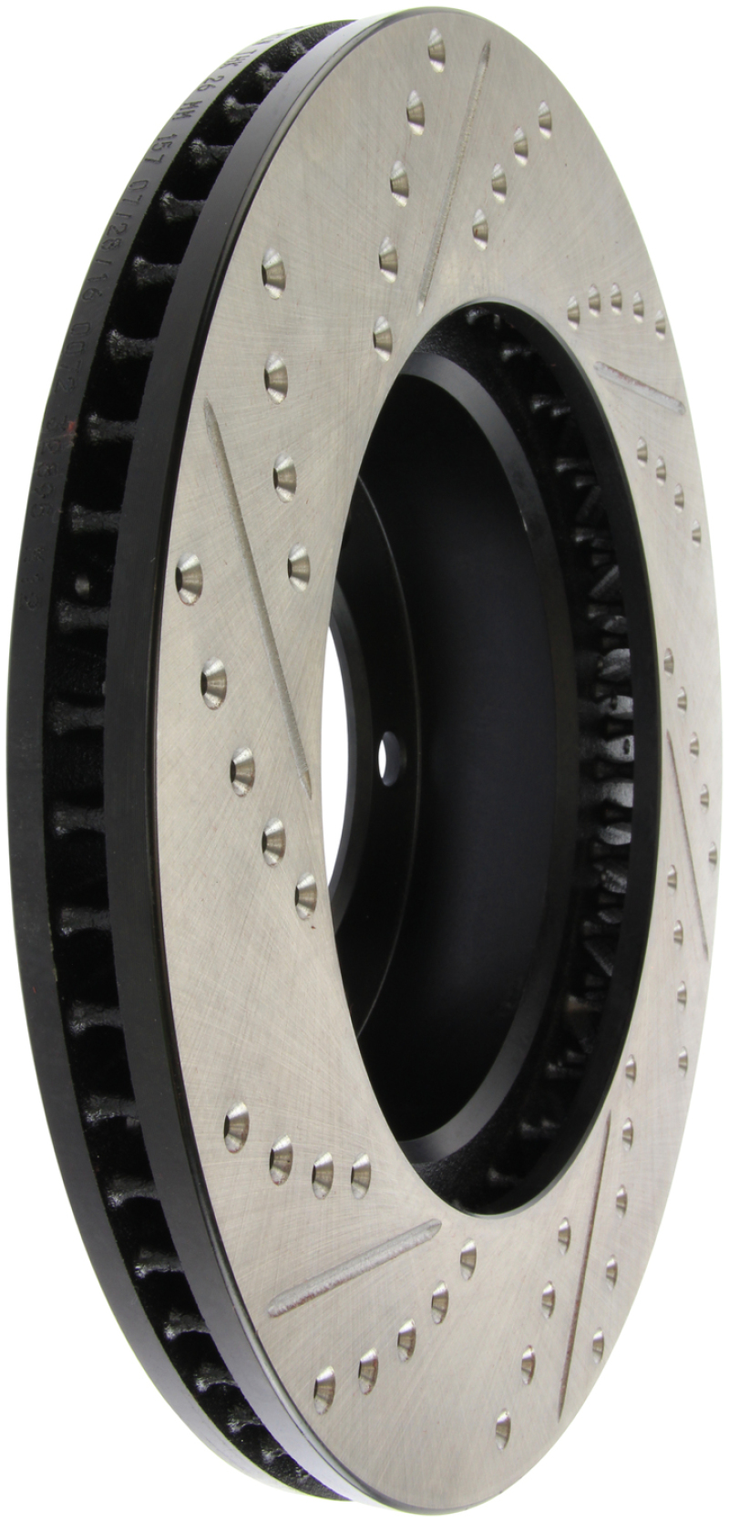 Toyota Sequoia Brake Rotor (1) - Front Left - Stoptech - Sport Drilled & Slotted - Black - `01-`07