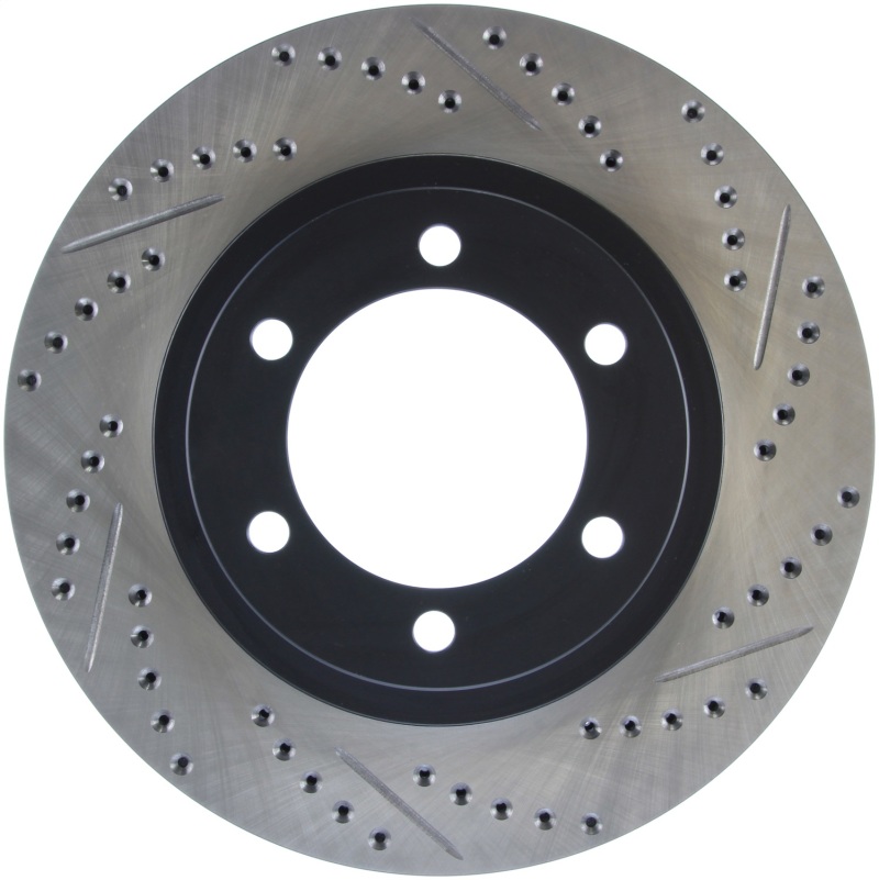 Toyota 4Runner Brake Rotors (1) - Front Left - Stoptech - Drilled & Slotted - Black - `03-`09