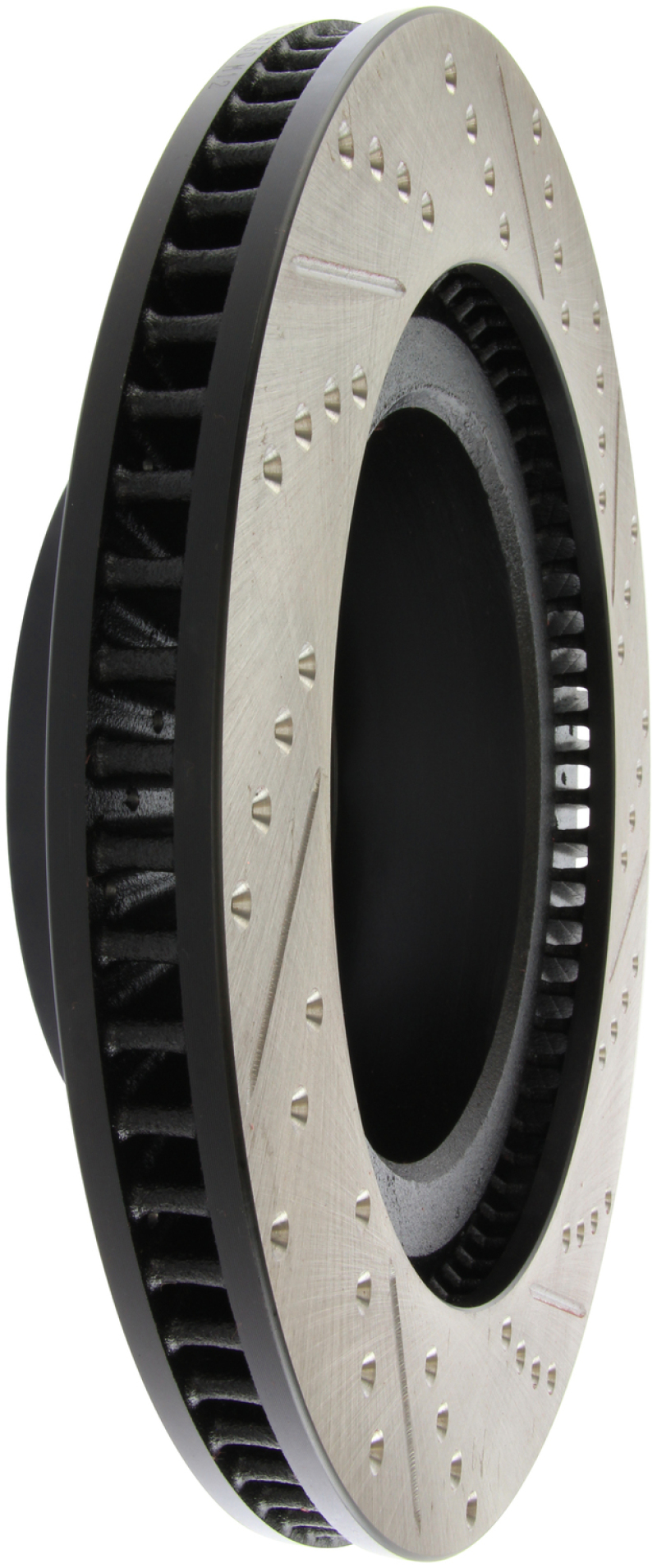 Toyota Sequoia Brake Rotor (1) - Front Right - Stoptech - Sport Drilled & Slotted - Black - `08-`19