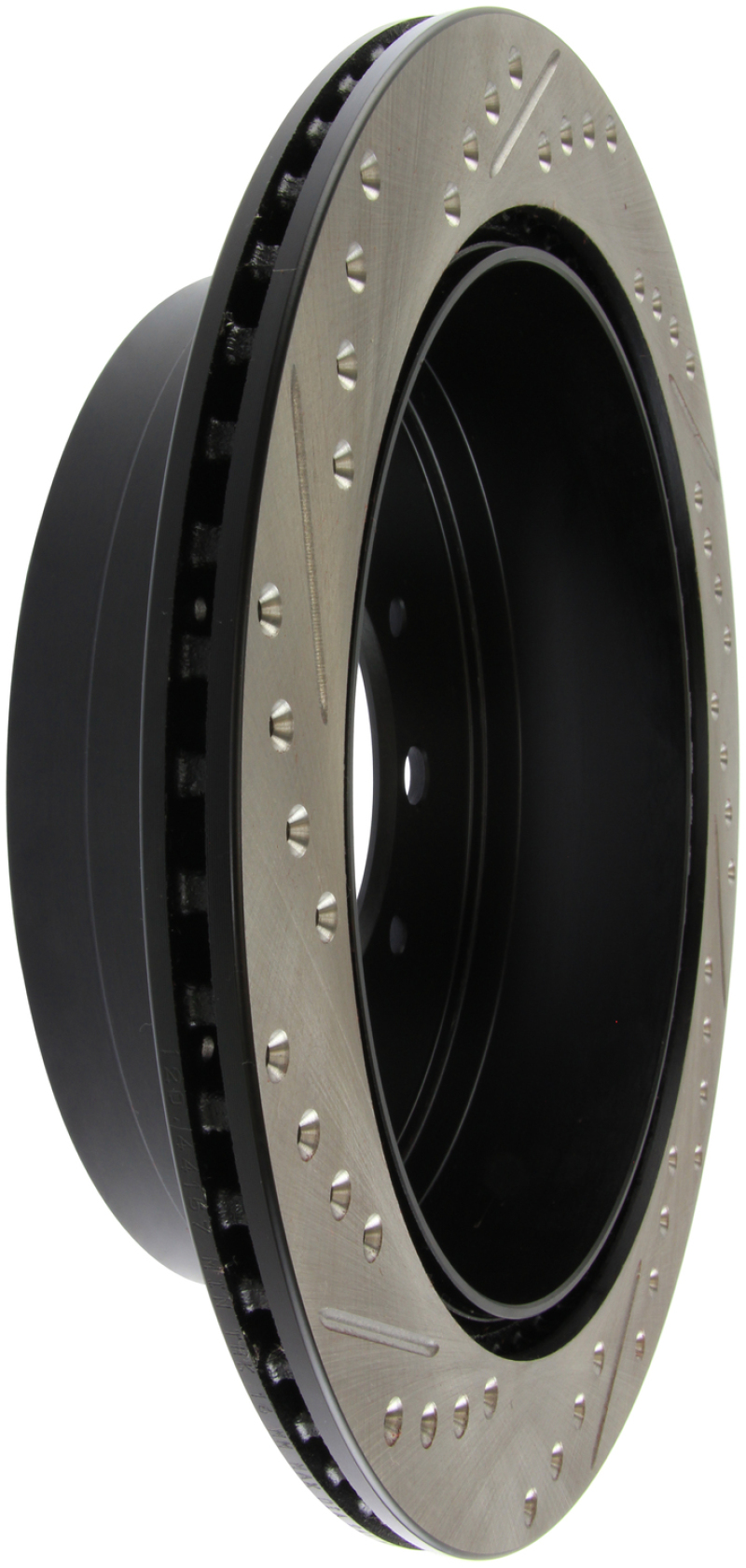 Toyota Sequoia Brake Rotors (1) - Rear Left - Stoptech - Drilled & Slotted Sport - Black - `08-`19