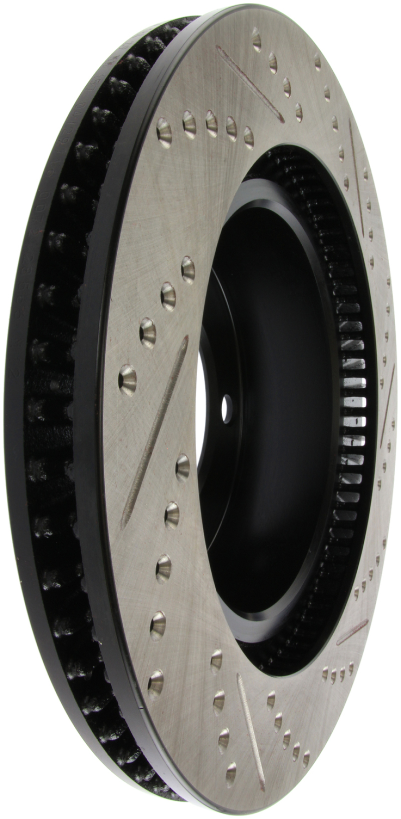 Lexus LX570 Brake Rotor (1) - Front Right - Stoptech - Slotted & Drilled Sport - Black - `08-`16 Lexus LX570 Brake Rotor (1) - Front Right - Stoptech - Slotted & Drilled Sport - Black - `08-`16