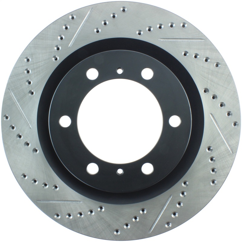 Toyota 4Runner Brake Rotor (1) - Front Right - Stoptech - Slotted & Drilled Sport Rotor - Black - `10-`20