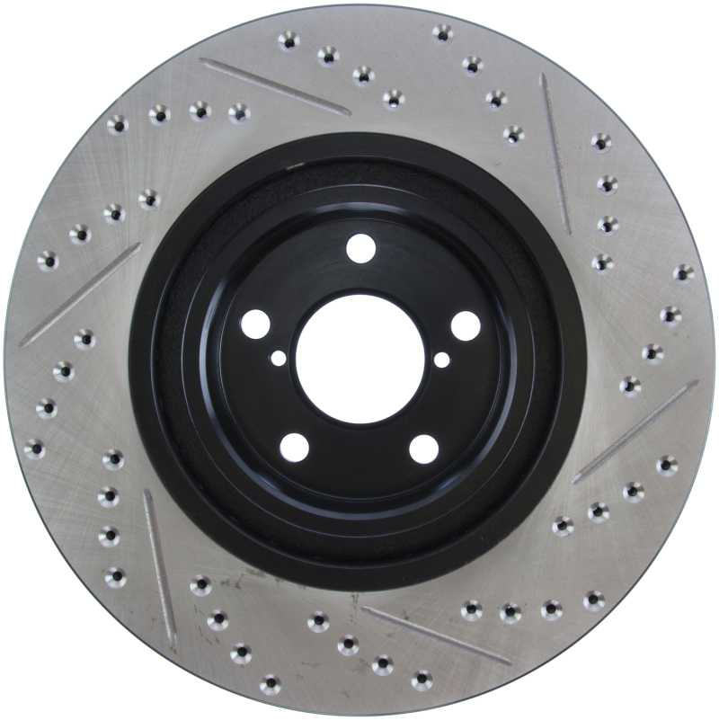 Toyota GR86 Brake Rotor (2) - Front Right - Stoptech - Slotted & Drilled Sport - Black - `17-`20