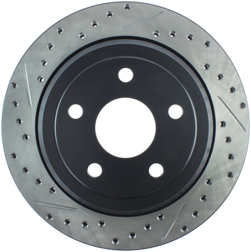 Dodge Durango Brake Rotor (1) - Rear Right - Stoptech - Slotted & Drilled - Black - `11-`19 Dodge Durango Brake Rotor (1) - Rear Right - Stoptech - Slotted & Drilled - Black - `11-`19