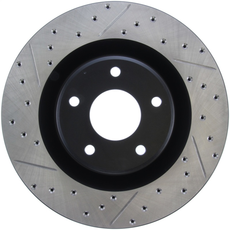 Cadillac XLR Brake Rotor (1) - Front Right - Stoptech - Drilled & Slotted - Black - `05-`07 Cadillac XLR Brake Rotor (1) - Front Right - Stoptech - Drilled & Slotted - Black - `05-`07