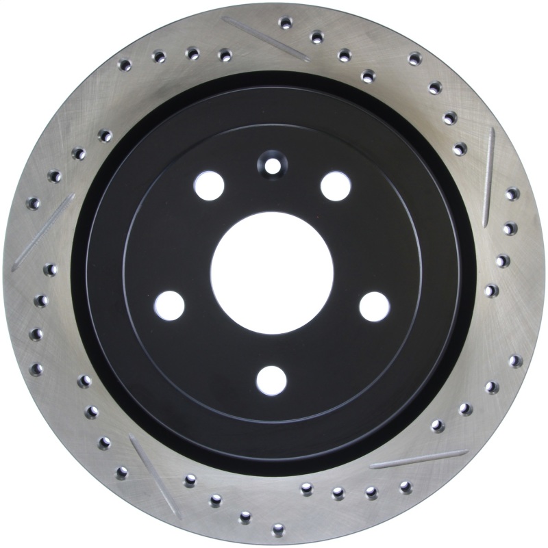 Cadillac CTS Brake Rotor(s) (1) - Rear Left - Stoptech - Drilled/Slotted - Black - `08-`19 Cadillac CTS Brake Rotor(s) (1) - Rear Left - Stoptech - Drilled/Slotted - Black - `08-`19