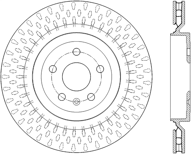 Cadillac CTS Brake Rotor (1) - Rear Right - Stoptech - SportStop Cryo Drilled/Slotted - `09-`17 Cadillac CTS Brake Rotor (1) - Rear Right - Stoptech - SportStop Cryo Drilled/Slotted - `09-`17