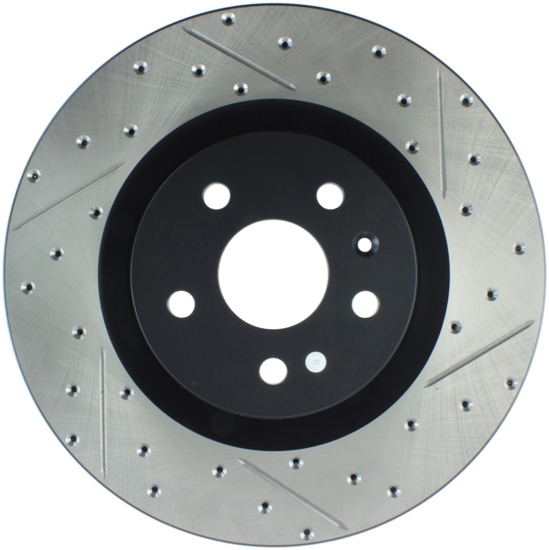 Buick Regal Brake Rotor (1) - Front Left - Stoptech - Slotted & Drilled Sport Rotor - Black - `12-`13 Buick Regal Brake Rotor (1) - Front Left - Stoptech - Slotted & Drilled Sport Rotor - Black - `12-`13