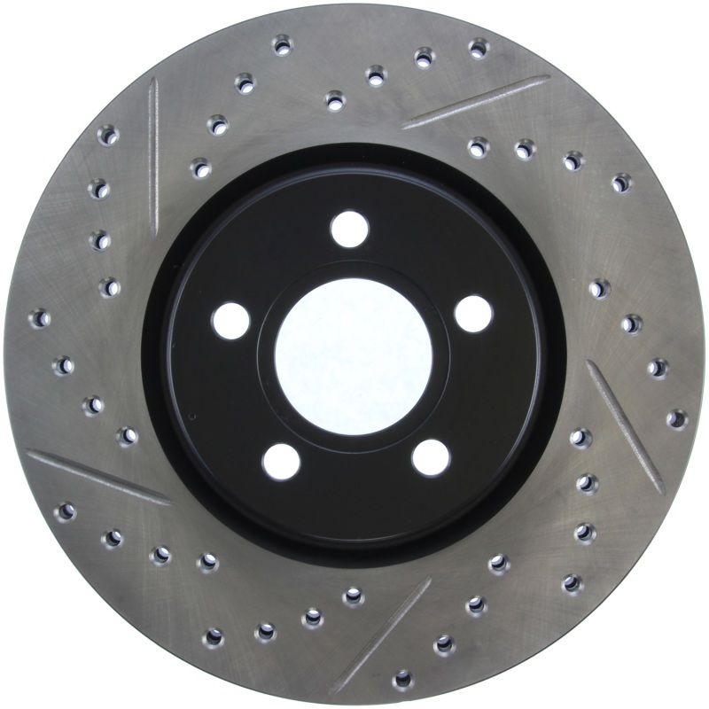 Dodge Neon Brake Rotor (1) - Front Right - Stoptech - Sport Drilled & Slotted - Black - `03-`05 Dodge Neon Brake Rotor (1) - Front Right - Stoptech - Sport Drilled & Slotted - Black - `03-`05
