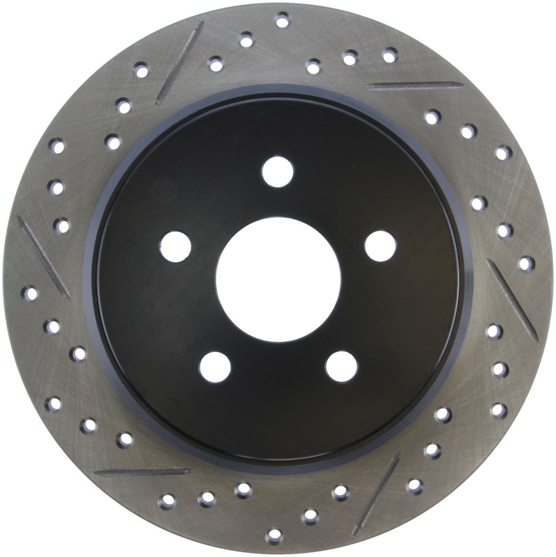 Dodge Neon Brake Rotor (1) - Rear Right - Stoptech - Sport Drilled & Slotted - Black - `03-`05 Dodge Neon Brake Rotor (1) - Rear Right - Stoptech - Sport Drilled & Slotted - Black - `03-`05
