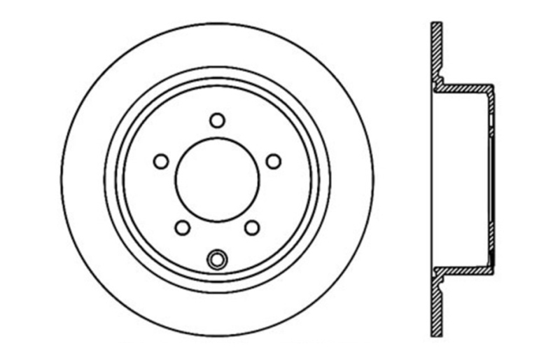 Dodge Avenger Brake Rotor (1) - Rear Left - Stoptech - Slotted & Drilled - Black - `08-`14