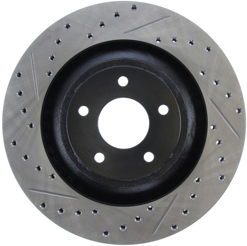 Chrysler 200 Brake Rotors (1) - Front Right - Stoptech - Slotted & Drilled - Black - `13-`14 Chrysler 200 Brake Rotors (1) - Front Right - Stoptech - Slotted & Drilled - Black - `13-`14