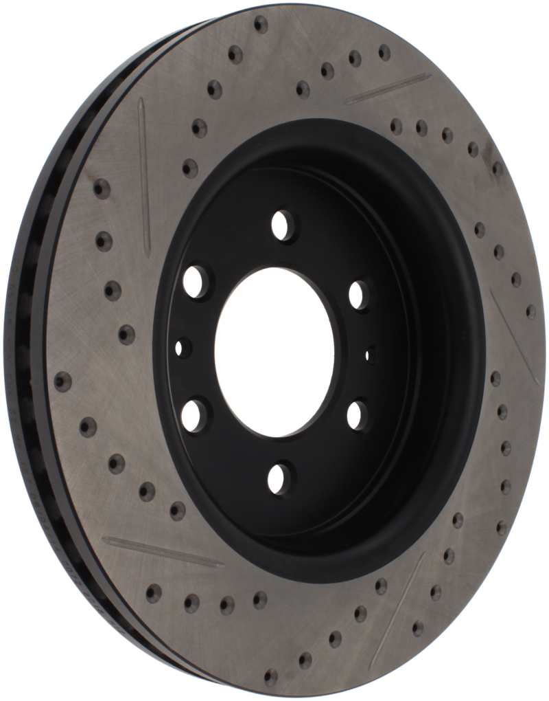 Lincoln Navigator Brake Rotors (1) - Front Left - Stoptech - Drilled & Slotted, E-Coated - Black - `07-`20 Lincoln Navigator Brake Rotors (1) - Front Left - Stoptech - Drilled & Slotted, E-Coated - Black - `07-`20