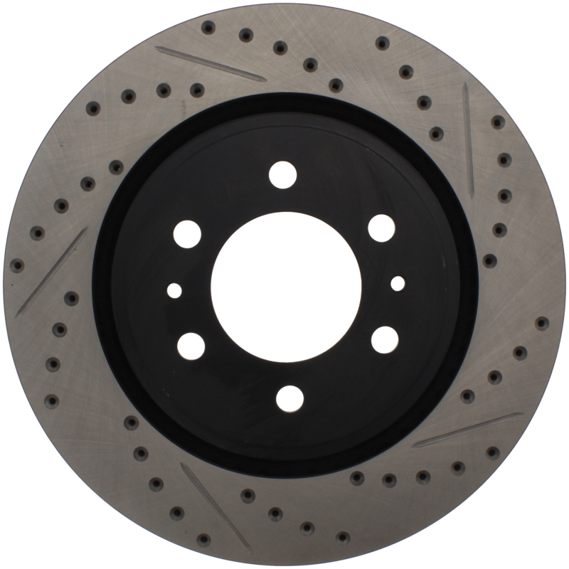 Lincoln Navigator Brake Rotors (1) - Front Left - Stoptech - Drilled & Slotted, E-Coated - Black - `07-`20
