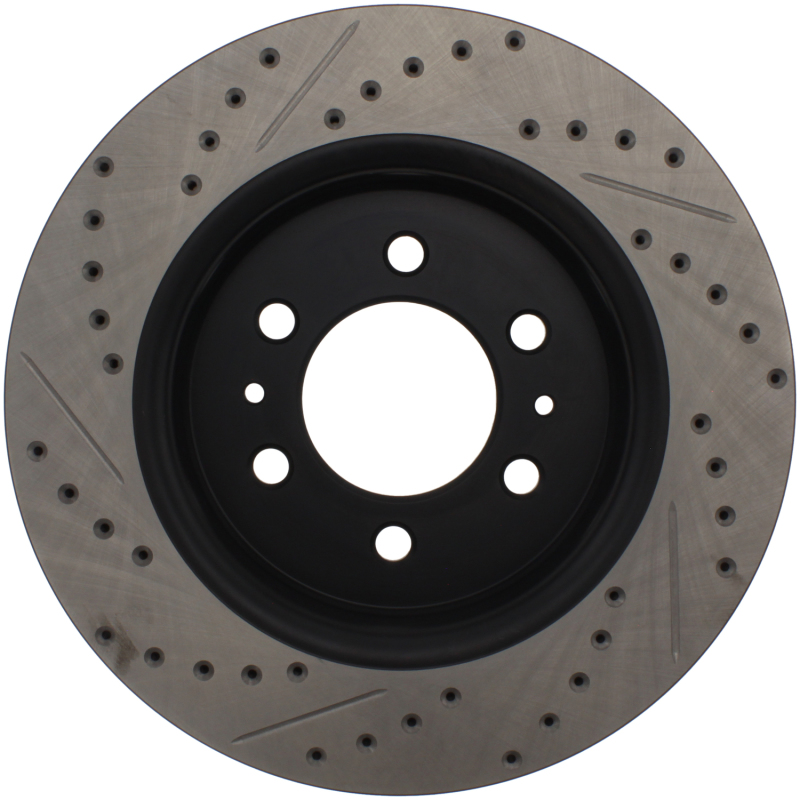 Lincoln Navigator Brake Rotors (1) - Front Left - Stoptech - Drilled & Slotted, E-Coated - Black - `07-`20