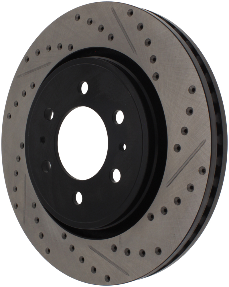 Lincoln Navigator Brake Rotors (1) - Front Left - Stoptech - Drilled & Slotted, E-Coated - Black - `07-`20