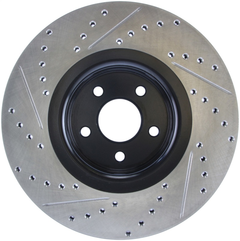Lincoln MKC Brake Rotor (1) - Front Left - Stoptech - Slotted & Drilled - Black - `15-`19