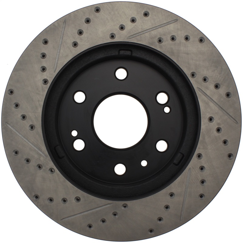 Cadillac Escalade Brake Rotor (1) - Front Left - Stoptech - Sport Drilled & Slotted - Black - `07-`20