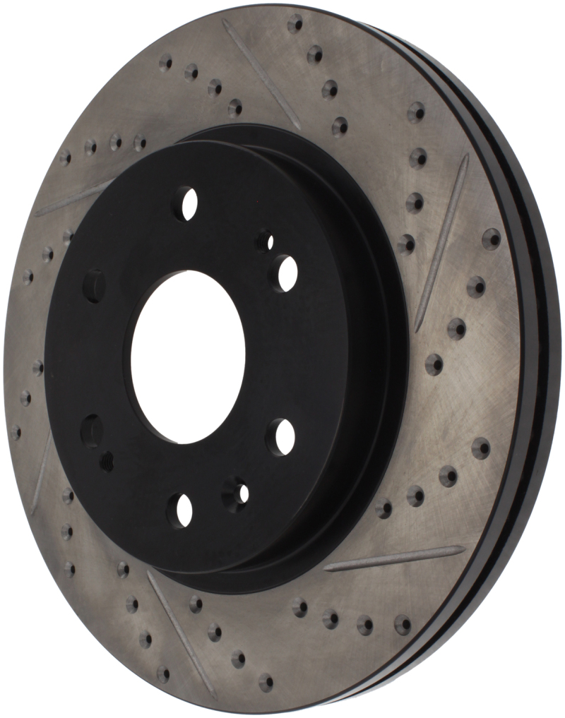 Chevrolet Avalanche Brake Rotor (1) - Front Left - Stoptech - Sport Drilled & Slotted - Black - `07-`13