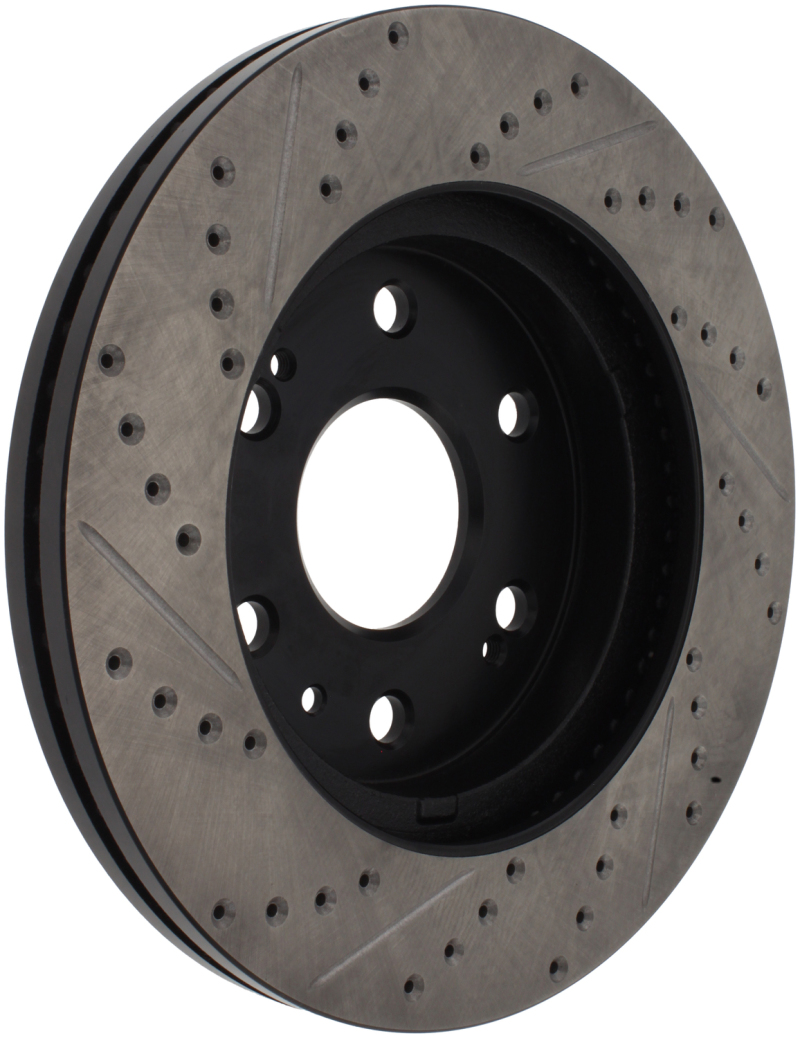 Chevrolet Cheyenne Brake Rotor (1) - Front Left - Stoptech - Sport Drilled & Slotted - Black - `10-`17 Chevrolet Cheyenne Brake Rotor (1) - Front Left - Stoptech - Sport Drilled & Slotted - Black - `10-`17