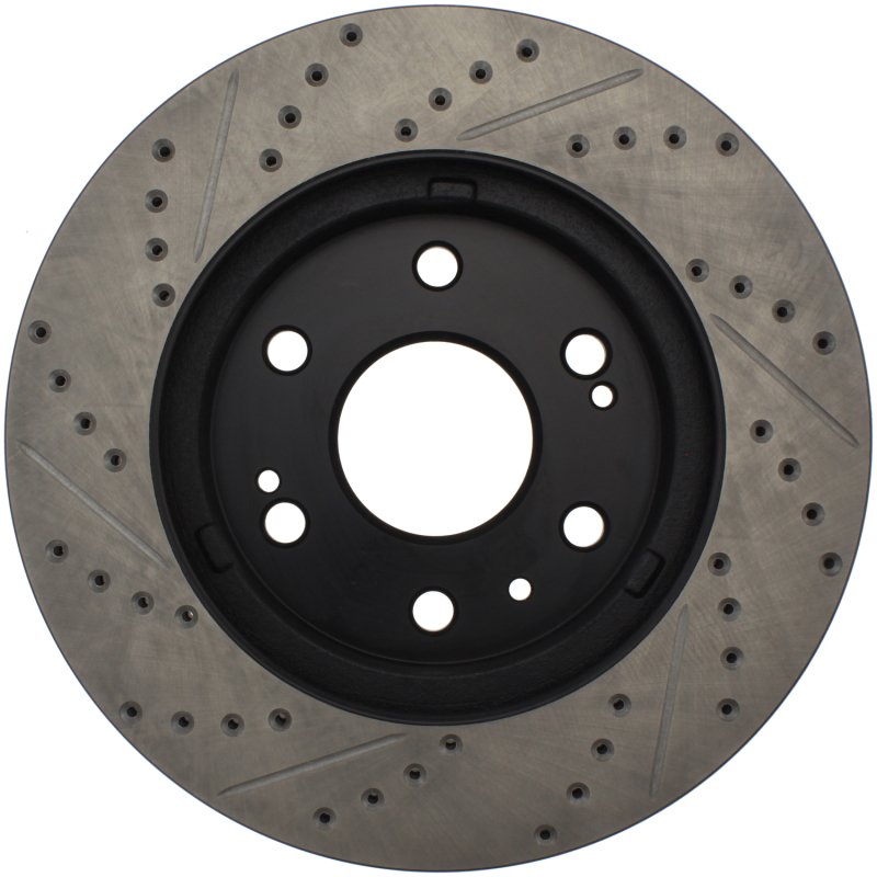 GMC Sierra Brake Rotor (1) - Front Left - Stoptech - Sport Drilled & Slotted - Black - `07-`14
