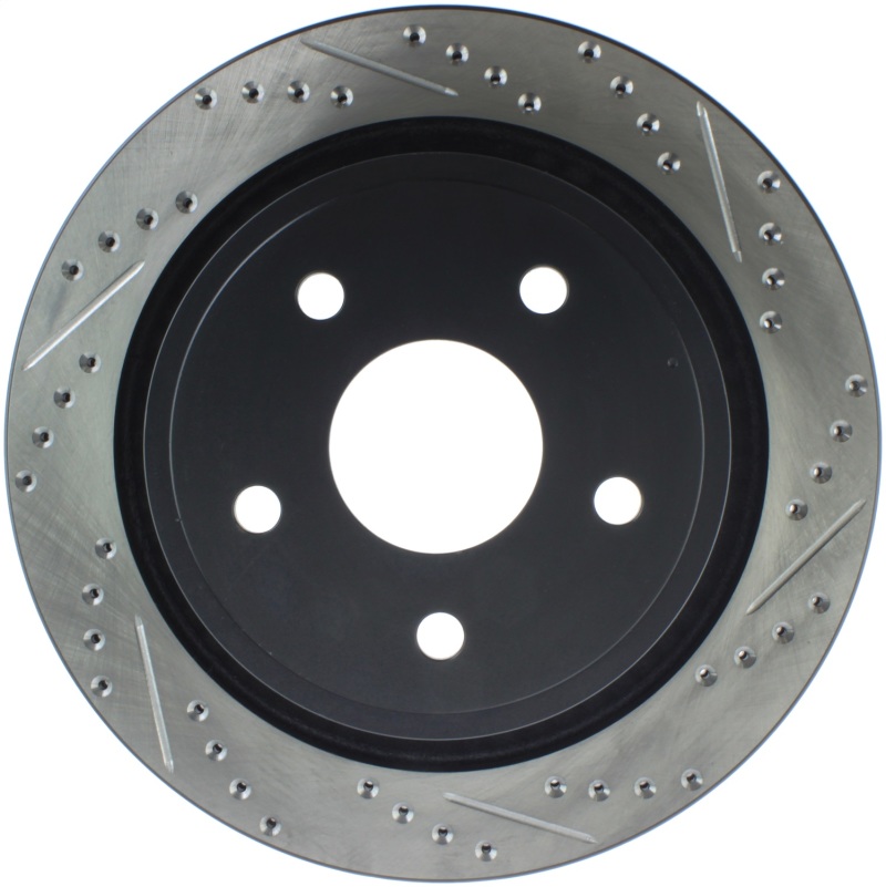 Chrysler Aspen Brake Rotor (1) - Rear Left - Stoptech - Slotted & Drilled - Black - `07-`09 Chrysler Aspen Brake Rotor (1) - Rear Left - Stoptech - Slotted & Drilled - Black - `07-`09