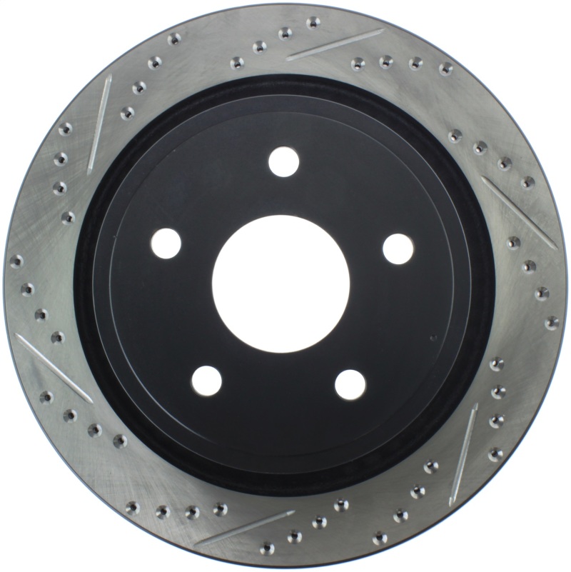 Ram 1500 Brake Rotor (1) - Rear Right - Stoptech - Slotted & Drilled - Black - `11-`19 Ram 1500 Brake Rotor (1) - Rear Right - Stoptech - Slotted & Drilled - Black - `11-`19