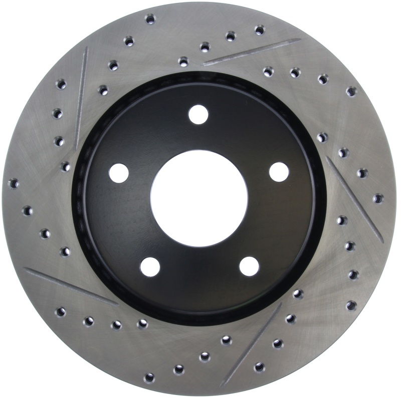 Dodge Journey Brake Rotors (1) - Front Right - Stoptech - Drilled & Slotted - Black - `09-`13 Dodge Journey Brake Rotors (1) - Front Right - Stoptech - Drilled & Slotted - Black - `09-`13