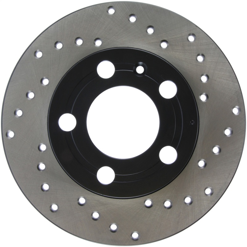 Volkswagen Clasico Brake Rotor (1) - Left Rear - Stoptech - Drilled Sport - Black - `11-`15