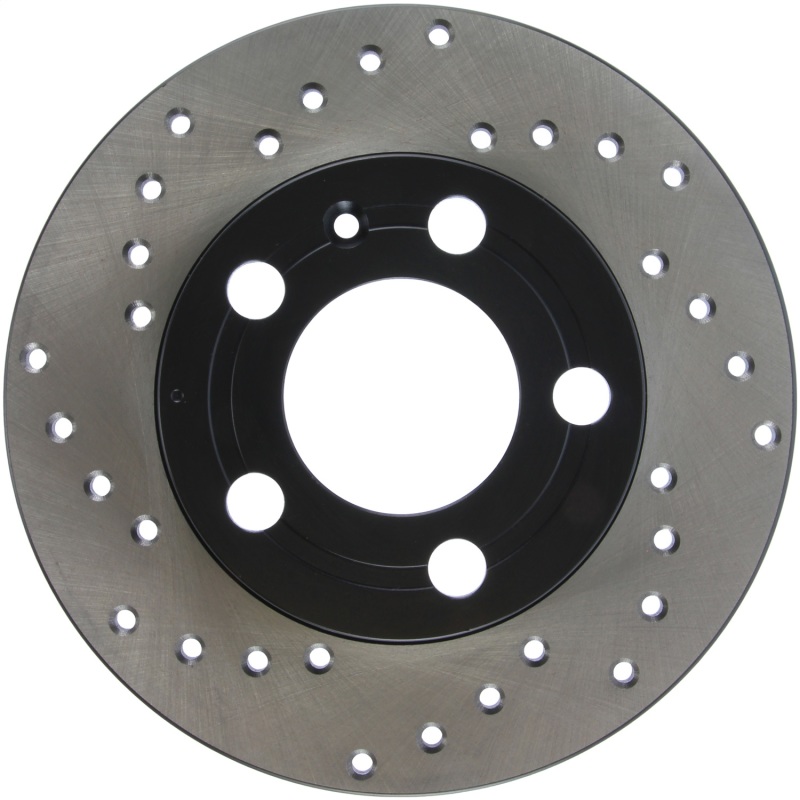 Volkswagen Clasico Brake Rotors (1) - Rear Right - Stoptech - Sport Drilled - Black - `11-`15