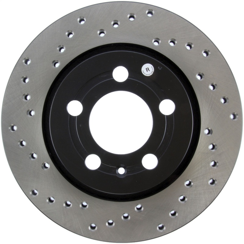 Volkswagen Golf Brake Rotor (1) - Rear Right - Stoptech - Drilled Sport - Black - `02-`06 Volkswagen Golf Brake Rotor (1) - Rear Right - Stoptech - Drilled Sport - Black - `02-`06